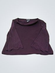 S.L. Fashions Petite Embellished Sleeve Top