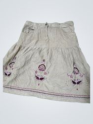 Charlotte Russe Corduroy Embroidered Skirt