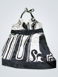 Black and White Halter Top