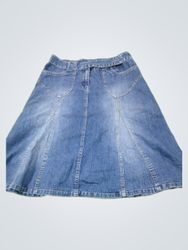 ZE-ZE Women's Denim A-Line Midi Skirt Size 40