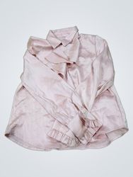 Pink Blouse with Ruffle Cuffs