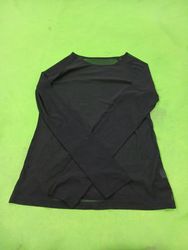 BANANA REPUBLIC Schwarzes Mesh-Top mit langen Ärme..