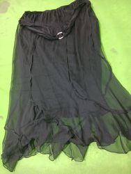 Yessica black sheer ruffle skirt