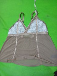 Top Babydoll Transparente com Detalhe em Renda