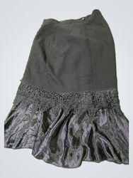 Black Lace Trimmed Skirt