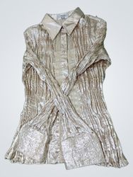 Jane Blue By Puli Damen Beige Knitter-Button-Up-He..