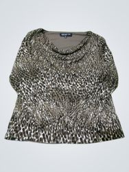 Jones New York Collection Blusa com Gola Cowl e Es..