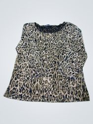 Top Brittany com estampa de leopardo preta