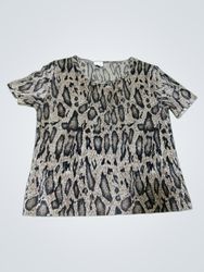 Montes Petite Animal Print Top