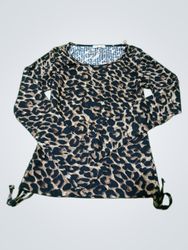 Full Circle Trends Leopard Print Long Sleeve Top w..