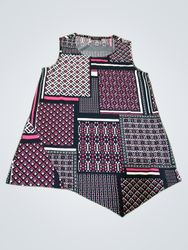 Emotions Sleeveless Patchwork Print Top
