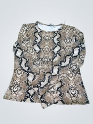gaze snake print long sleeve top