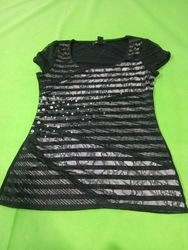 White House Black Market Kurzarm-Oberteil