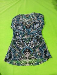 International Concepts Paisley Print Tunic Top