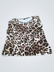 Rafaella Leopard Print Long Sleeve Top
