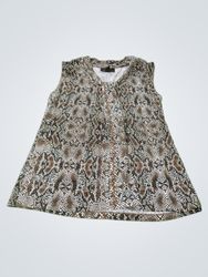 Dana Buchman Snake Print Sleeveless Top