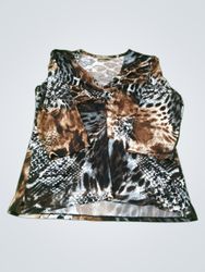 Peck & Peck WEEKEND Animal Print Top