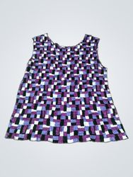 Sleeveless Top with Geometric Pattern