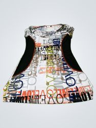 Vestito con stampa grafica da donna