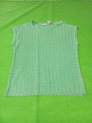 Kim Rogers Green Pleated Top