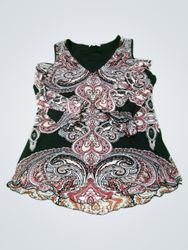 Laura Cold Shoulder Paisley Print Top