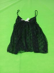 H&M Black Sheer Babydoll Top