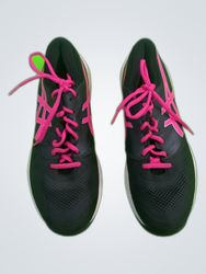 Adidas Black and Pink Lace-Up Sneakers