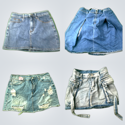 Denim and White Skirts