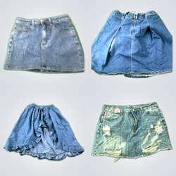 Denim and White Skirts