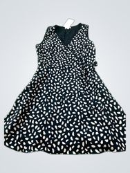 Everly Black Polka Dot Wrap Dress