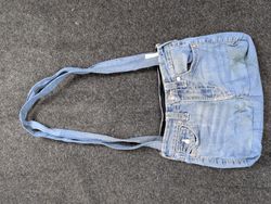 Upcycled True Religion Denim Shoulder Bag