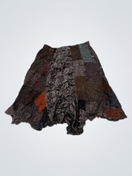 Patchwork A-line Skirt