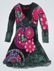 Desigual Floral Print Long Sleeve Dress