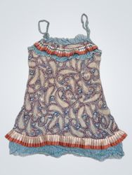 For Her Paris Paisley Print Ruffle Strap Dress