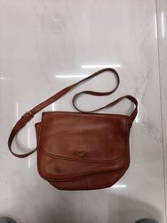 Coach Leather Saddle Bag