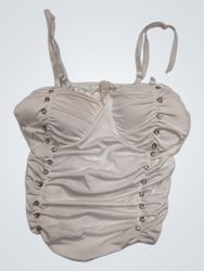 Weißes gerafftes Diamante-Body