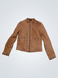 Massimo Dutti Natural Leather Jacket Made in India