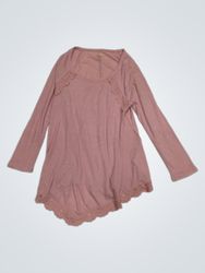 Hollister Long-Sleeve Lace Trim Top