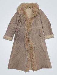 PUNS BAZAAR Women's Faux Fur Lined Long Coat
