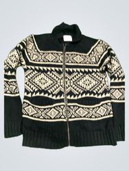 Old Navy Zip-Up Fair Isle Sweater