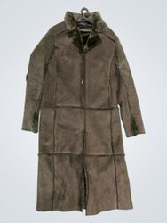 Brown Suede Coat with Fur Lining