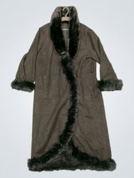 Black Faux Fur Trimmed Coat