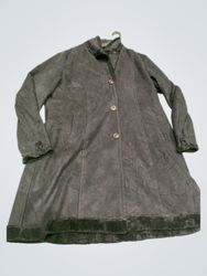 Asis Women's Black Faux Suede Fur Lined Coat Size ..
