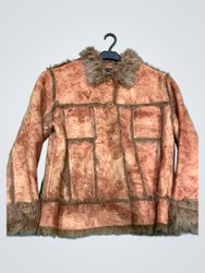 AZIZA Faux Fur Trimmed Jacket