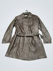 BROST INTERNATIONAL Leather Trench Coat