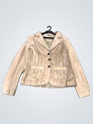 Tan Leather Blazer