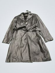 In Extenso Leather Trench Coat
