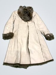 Purple Rain London Faux Fur Trimmed Coat