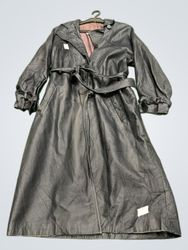 Black Leather Trench Coat