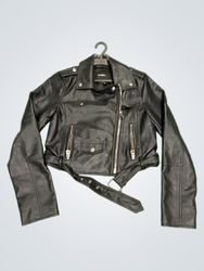 Black Faux Leather Moto Jacket